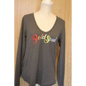 Align Bold Soul V-Neck, Long Sleeve  Shirt Size Medium